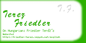 terez friedler business card